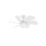 30in Turbo Swirl White LED Indoor Ceiling Fan 72344