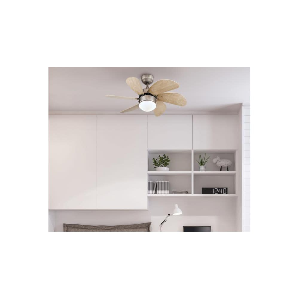 30in TurboSwirl Brown Brushed Aluminum Ceiling Fan 72240W