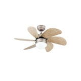 30in TurboSwirl Brown Brushed Aluminum Ceiling Fan 72240W