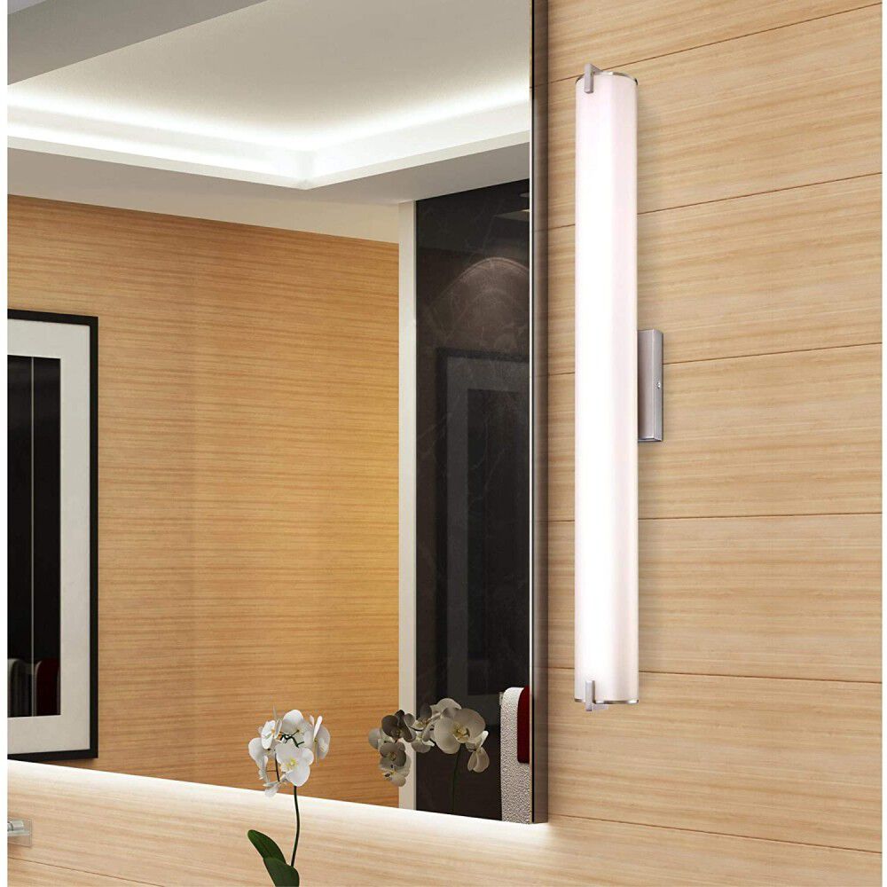 30W 2850Lumens Brushed Nickel LED Wall Light Fixture 61122W