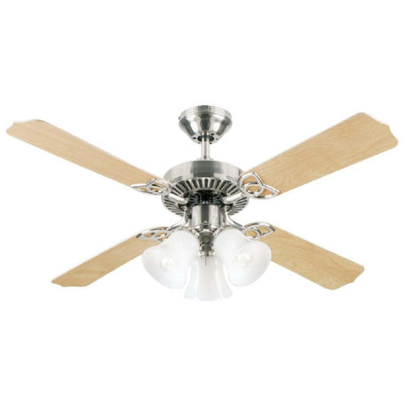 42in Crusader Brushed Nickel Indoor Ceiling Fan 72353