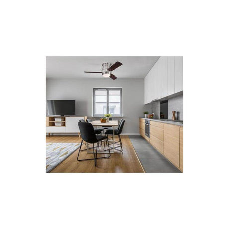 44in Halley Brushed Nickel LED Indoor Ceiling Fan 72179