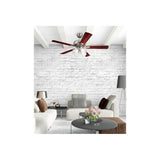 52in Swirl Brushed Nickel LED Indoor Ceiling Fan 72359