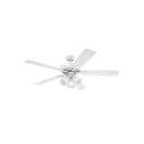 52in Vintage White LED Indoor Ceiling Fan 72364