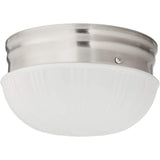 6 7/8in 10W Brushed Nickel LED Flush Light Fixture 61072W