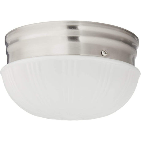 6 7/8in 10W Brushed Nickel LED Flush Light Fixture 61072W