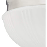 6 7/8in 10W Brushed Nickel LED Flush Light Fixture 61072W