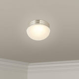 6 7/8in 10W Brushed Nickel LED Flush Light Fixture 61072W