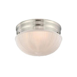 6 7/8in 10W Brushed Nickel LED Flush Light Fixture 61072W