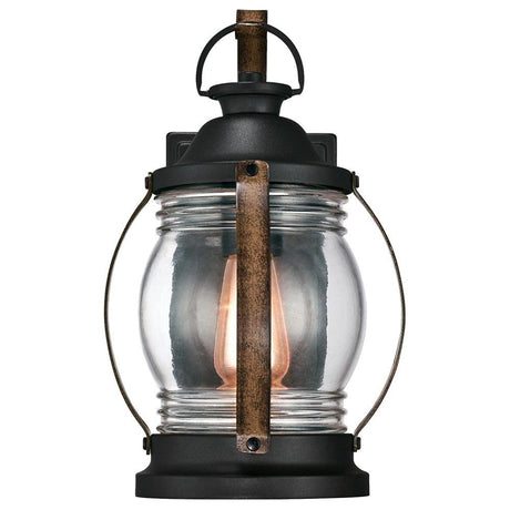 60W Black & Barnwood Canyon Wall Light Fixture 63351