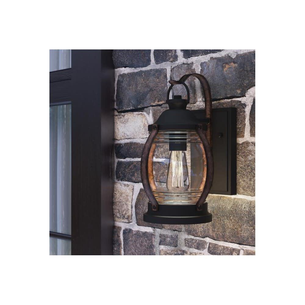 60W Black & Barnwood Canyon Wall Light Fixture 63351