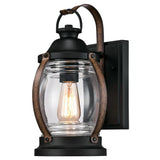 60W Black & Barnwood Canyon Wall Light Fixture 63351