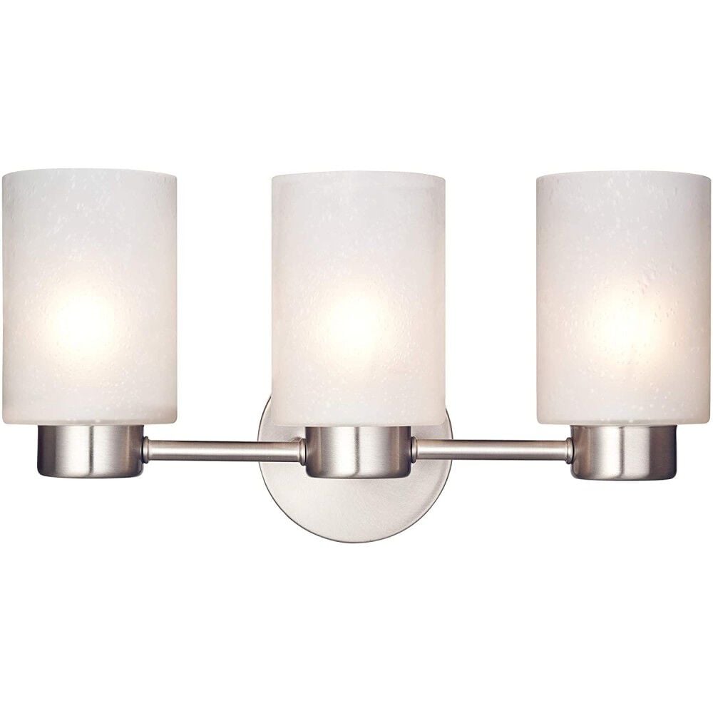 60W Nickel Sylvestre Three Light Wall Light Fixture 62279W