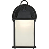 9W Black One Light LED Outdoor Wall Light Fixture 61075