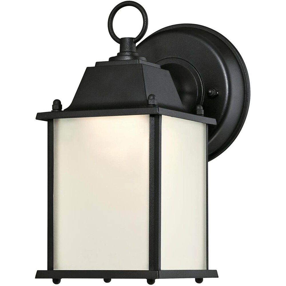 9W Black One Light LED Outdoor Wall Light Fixture 61075