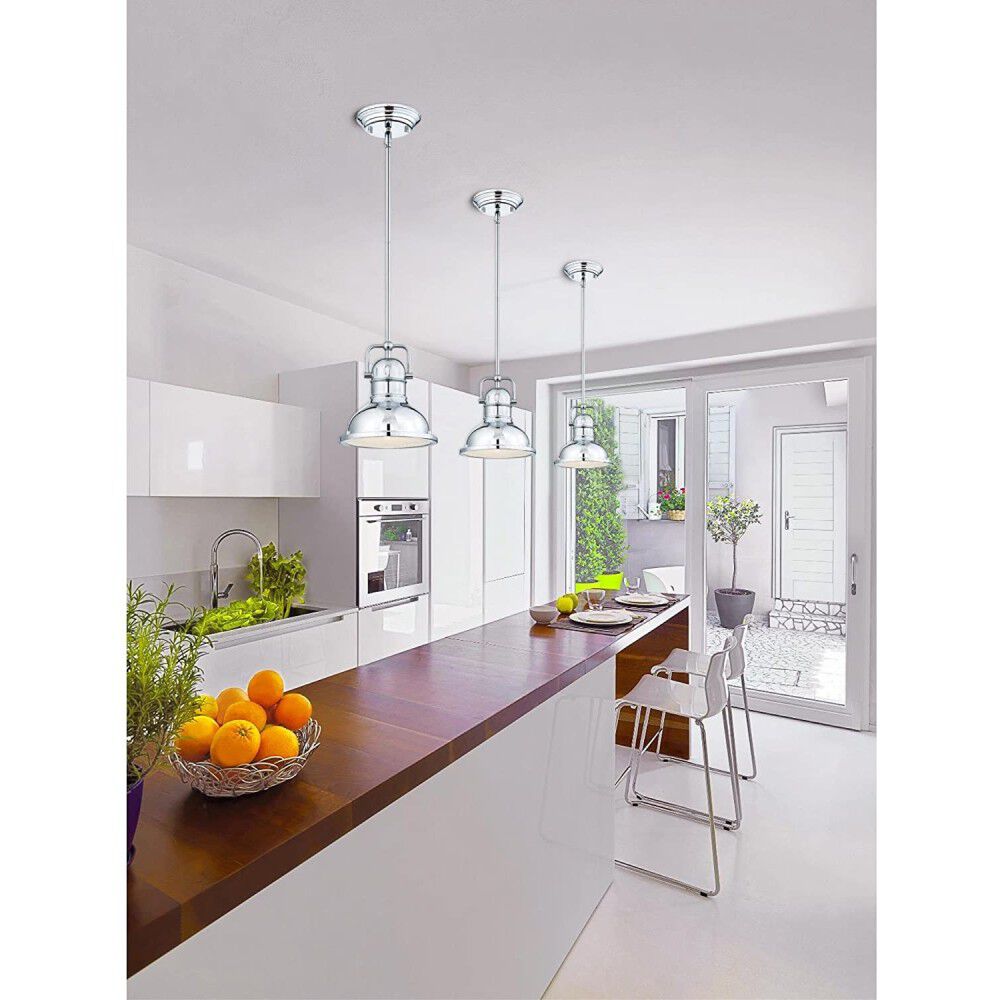 9W Chrome Boswell One Light LED Indoor Pendant 63085A