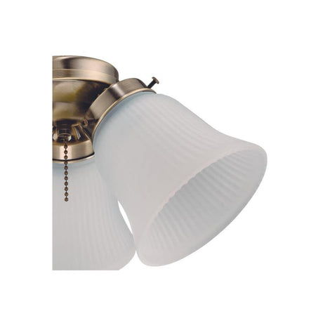 Antique Brass LED Cluster Ceiling Fan Light Kit 77848