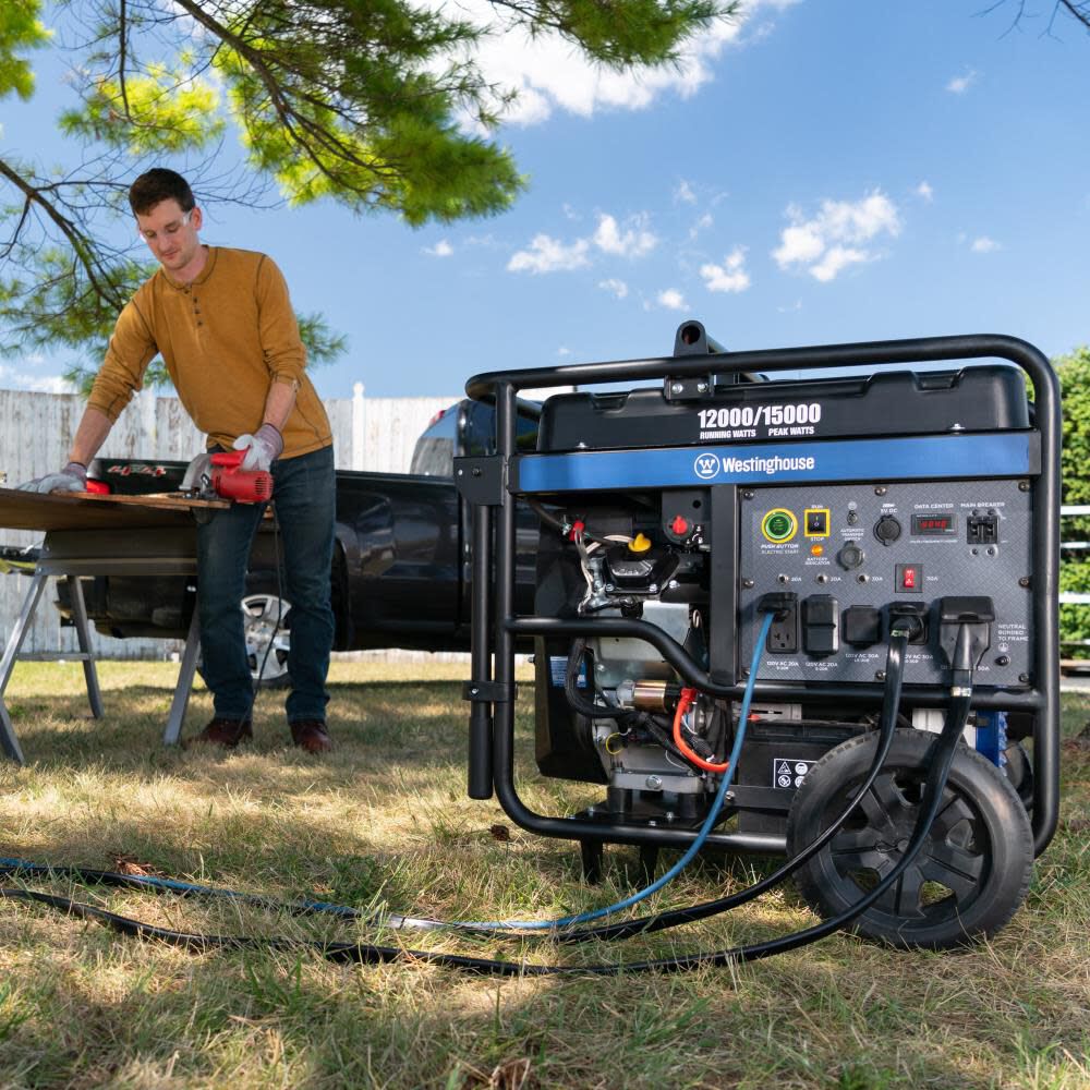 12000-Running-Watt Ultra Duty Portable Gas Powered Generator with Remote Electric Start WGEN12000