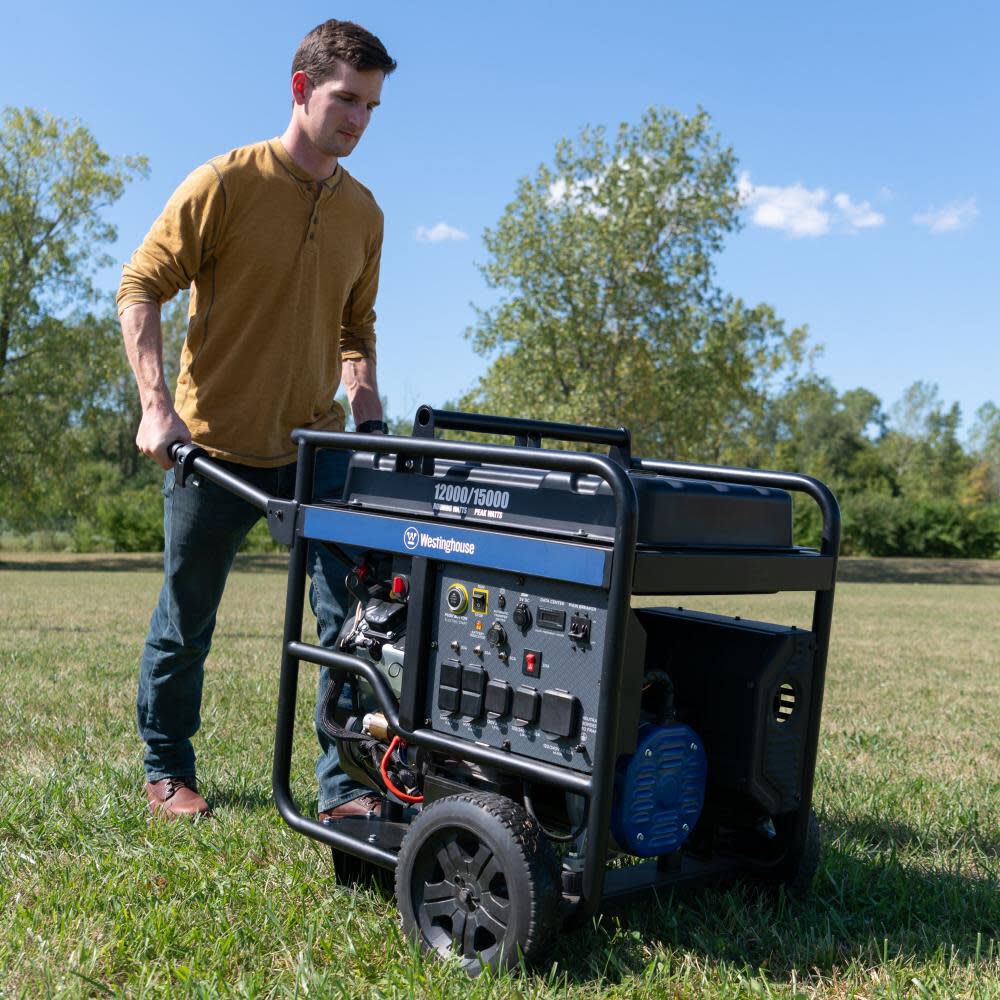 12000-Running-Watt Ultra Duty Portable Gas Powered Generator with Remote Electric Start WGEN12000