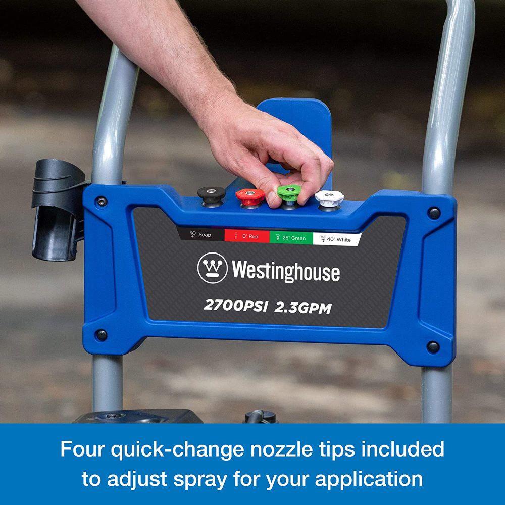 2700 PSI 2.3 GPM Gas Powered Cam Pump Pressure Washer with Quick Connect Tips WPX2700