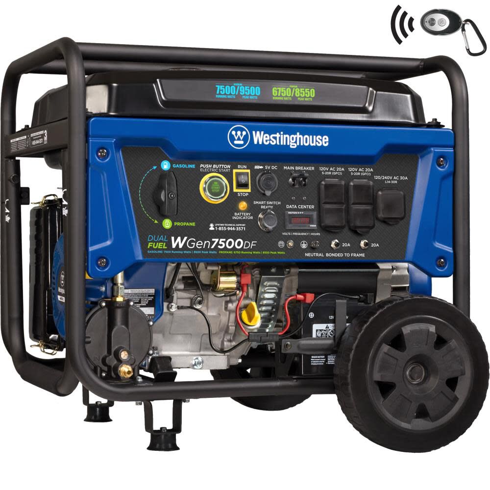 7500-Dual Fuel Portable Generator WGEN7500DF