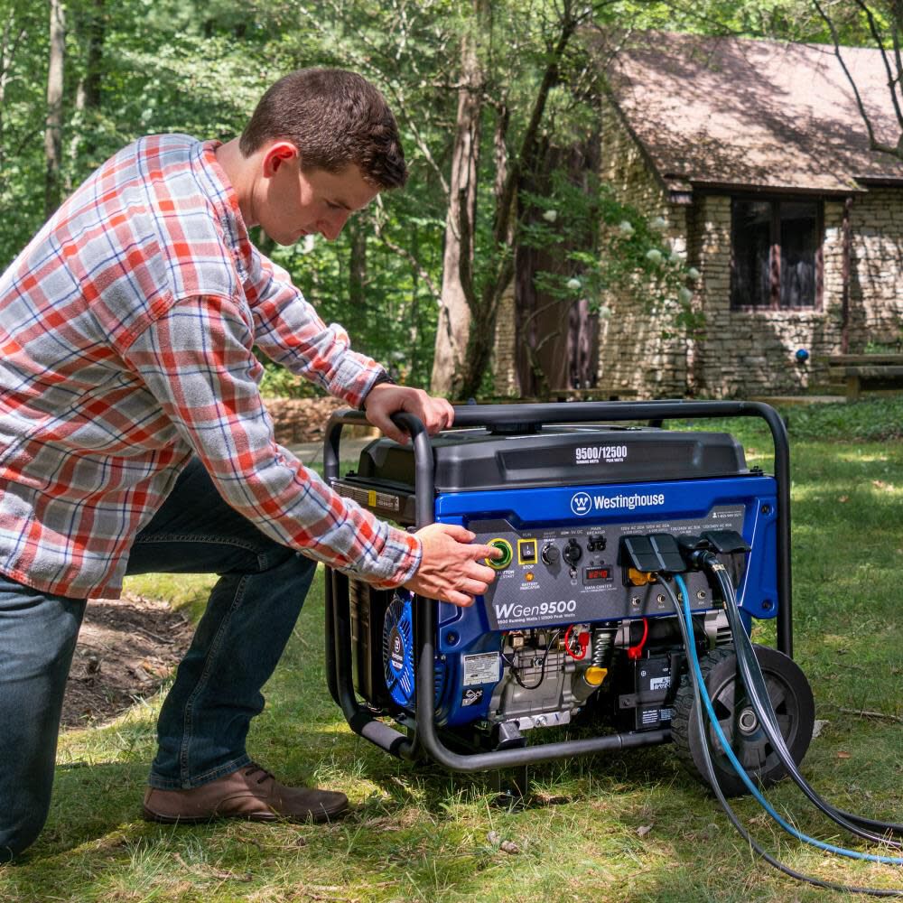 9500-Running-Watt Heavy Duty Portable Gas Powered Generator with Electric and Remote Start WGEN9500