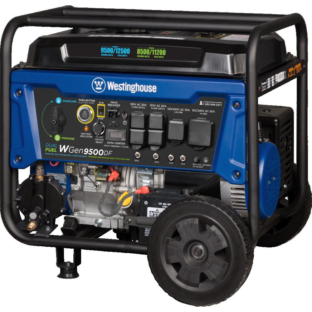 9500-Watt Dual Fuel Generator with Remote Start WGEN9500DF