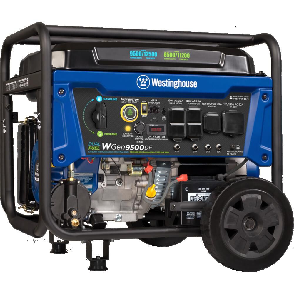 Outdoor Power 9500-Watt Dual Fuel Generator with Remote Start WGEN9500 ...