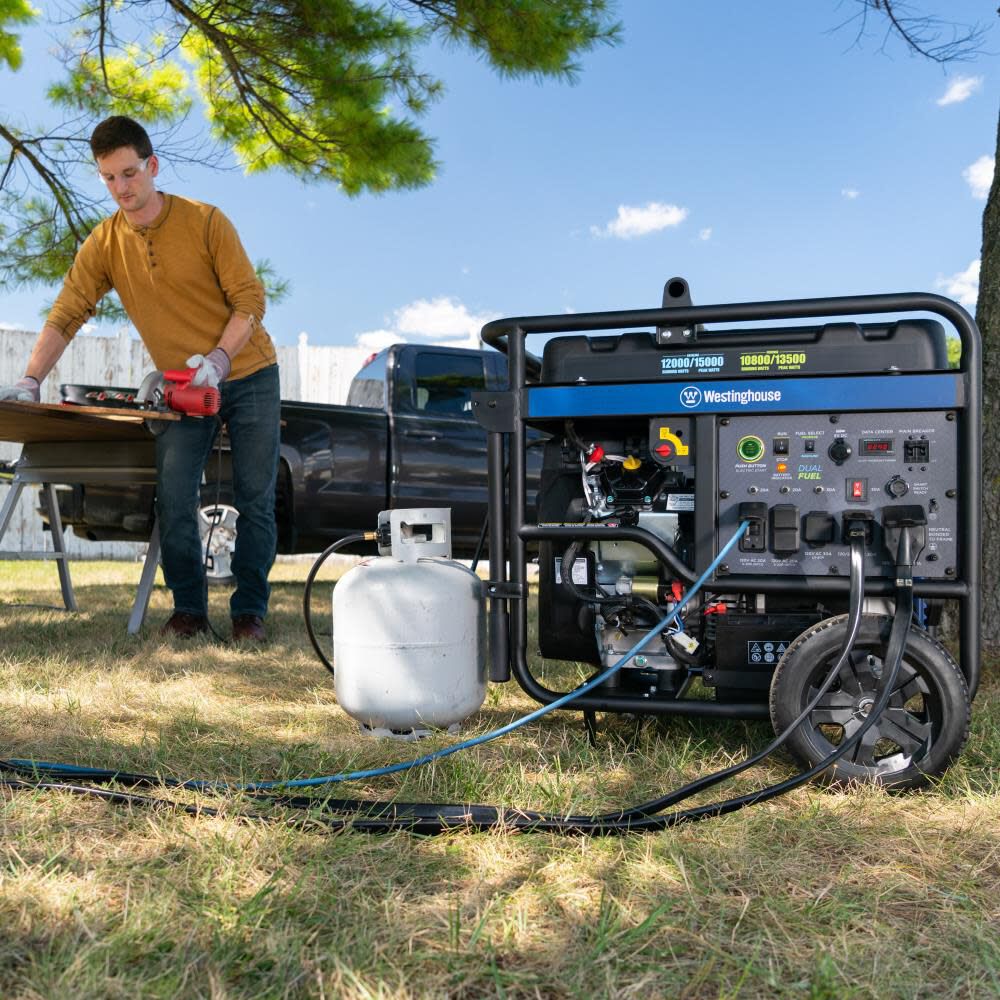 Dual Fuel Portable Generator with CO Sensor WGEN12000DFC