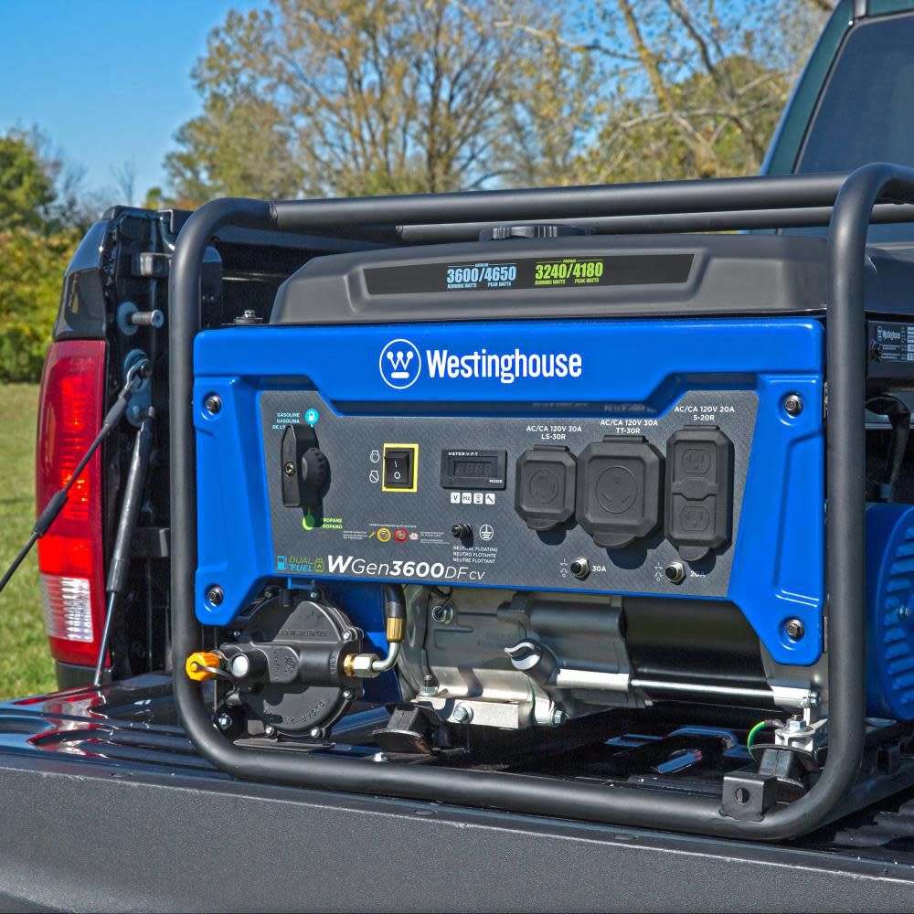 Dual Fuel Portable Generator with CO Sensor WGEN3600DFCV