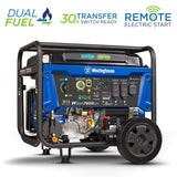 Dual Fuel Portable Generator with CO Sensor WGEN7500DFC