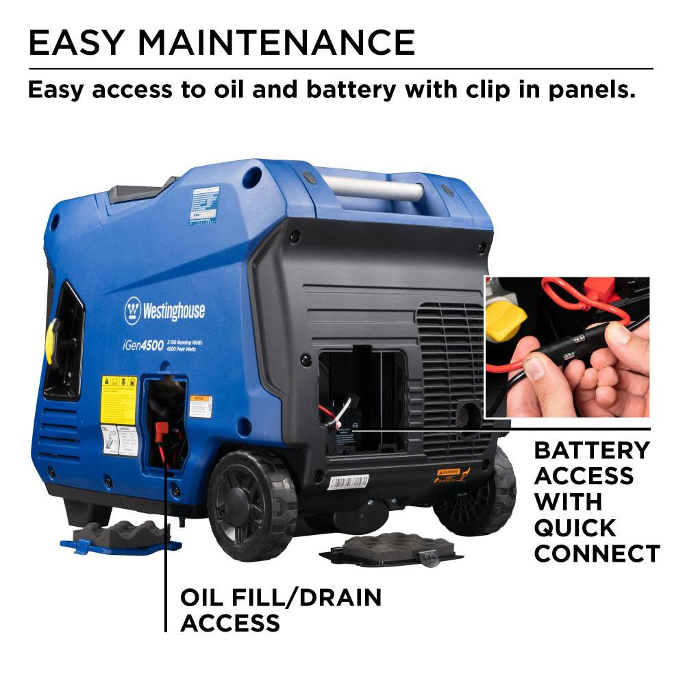 iGen Inverter Portable Generator 3700 Rated 4500 Surge Watt with Remote Start IGEN4500