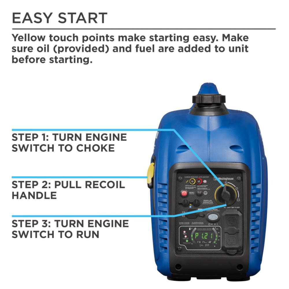 Portable Inverter Generator with CO Sensor IGEN2500C