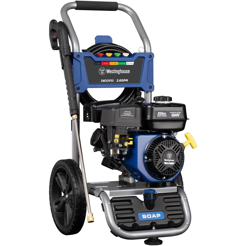 Outdoor Power Pressure Washer Gas Cold Water 3400 PSI 2.6 GPM WPX3400