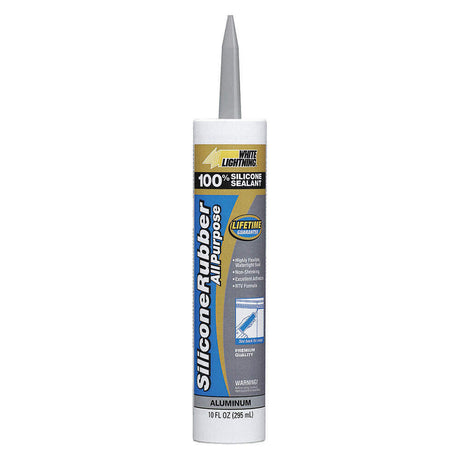 10 Oz Aluminum All Purpose RTV Silicone Rubber Sealant W11124510