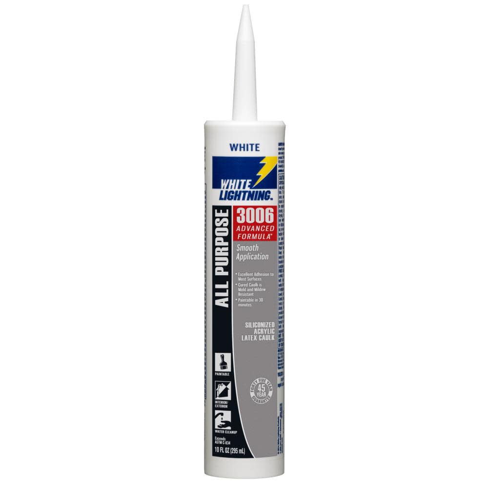 3006 Advanced Formula Caulk White 10 fl. oz. W12AF0010