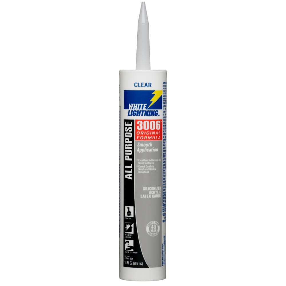 3006 All Purpose Adhesive Caulk Clear 10 fl. oz. W12001010