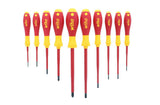 Insulated Cushion Grip Slotted Screwdriver Set 10 Piece 32093