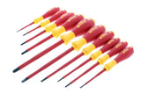 Insulated Cushion Grip Slotted Screwdriver Set 10 Piece 32093