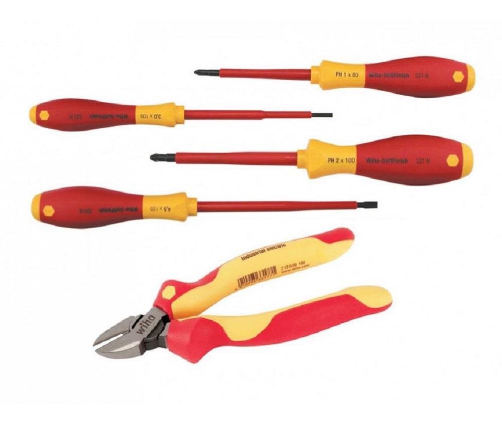 Insulated Industrial Cutters & Screwdriver Set 5 Piece 32983