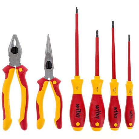 Insulated Industrial Pliers Cutters and Screwdriver Set 6 Piece 32984