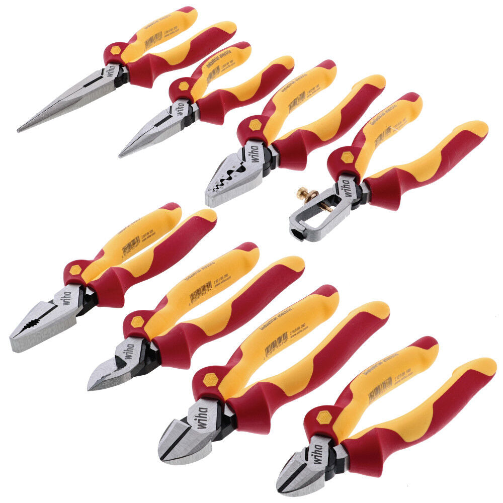 Insulated Industrial Pliers Cutters Set with Canvas Pouch 8pc 32987