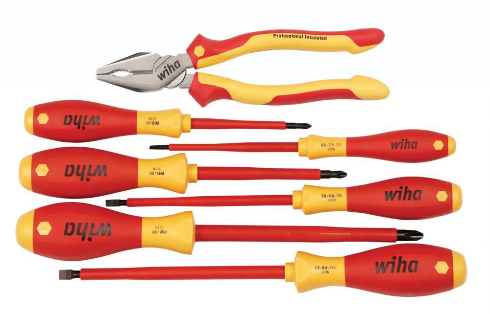 Insulated Lineman's Pliers & Screwdrivers Set 7 Piece 32858