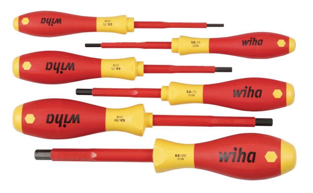 Insulated SoftFinish Hex Metric Screwdriver Set 6 Piece 32366