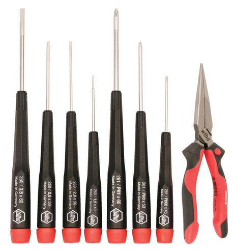 Precision Screwdrivers & Long Nose Pliers Set 8pc 26190