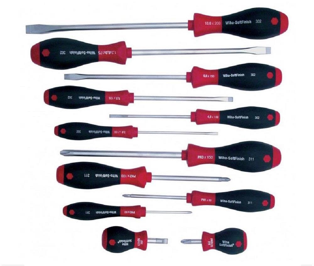 SoftFinish Slotted & Phillips Screwdriver Set 12 Piece 30297