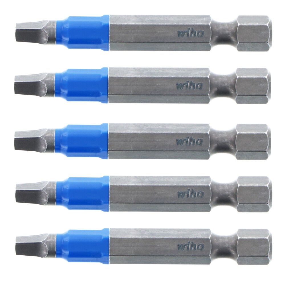 TerminatorBlue 1/4-in x 2-in Square/Robertson Impact Driver Bit (5-Piece) 70282