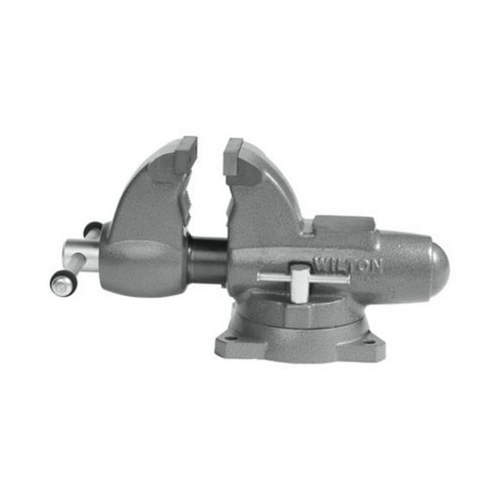 Heavy-Duty Bench Vise, 3-1/2-in Jaw Width, 3-1/2-in Jaw Opening, 4.5-in Throat Depth, Gray Finish 28825