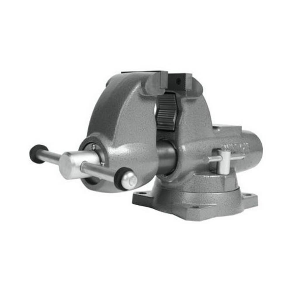 Heavy-Duty Bench Vise, 3-1/2-in Jaw Width, 3-1/2-in Jaw Opening, 4.5-in Throat Depth, Gray Finish 28825