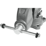 Heavy-Duty Bench Vise, 4-1/2-in Jaw Width, 7-in Jaw Opening, 4-in Throat Depth, Gray 28826